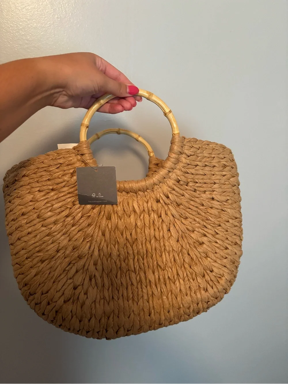 Straw beach bag